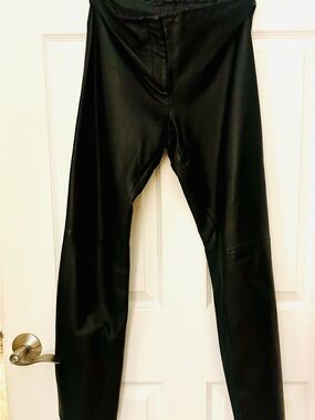 Cache Black Leather Pants